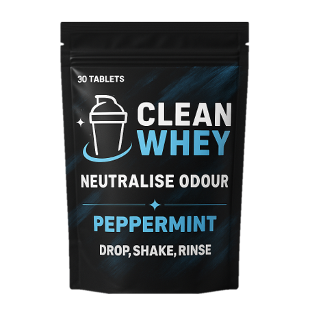Clean Whey Shaker Cleaner — Peppermint, 30 tablet pouch