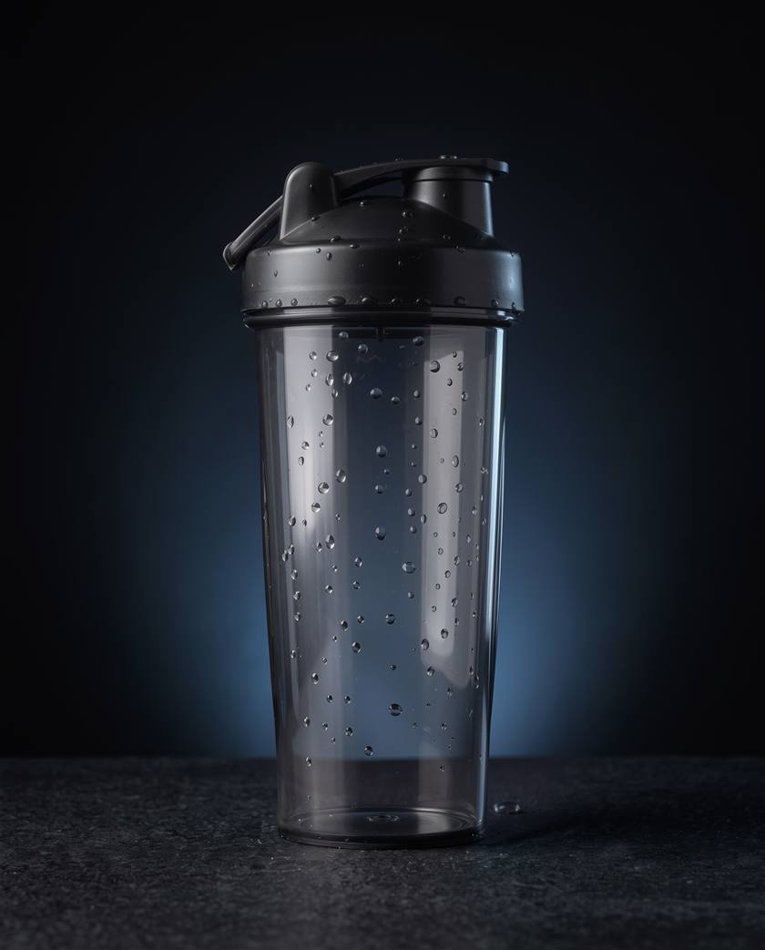 Shaker after cleaning with Clean Whey — clear and residue-free